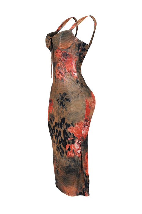 Here With Me Mesh Tank Midi Dress